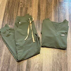 Women’s Figs Olive Green Set Petite X Small